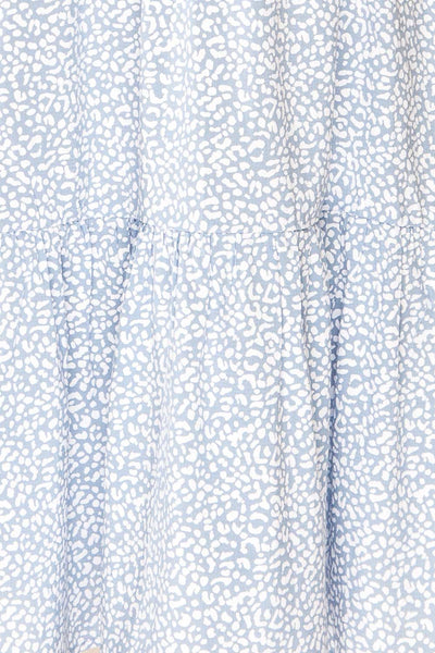 Caicedo Blue Patterned Midi Shirtdress | La petite garçonne fabric