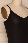 Caitlyn Black Stretchy Bodysuit | La Petite Garçonne side close-up