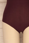 Caitlyn Fig Stretchy Bodysuit | Justaucorps | La Petite Garçonne bottom close-up