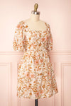 Calendula Short Floral Dress w/ Open Back | Boutique 1861 side view
