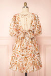 Calendula Short Floral Dress w/ Open Back | Boutique 1861 back view