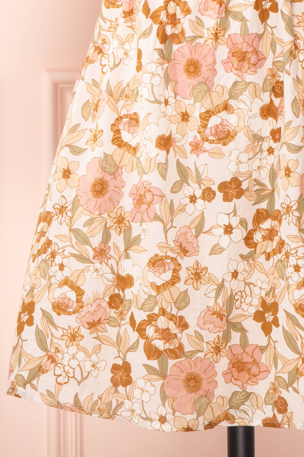 Calendula Short Floral Dress w/ Open Back | Boutique 1861 bottom