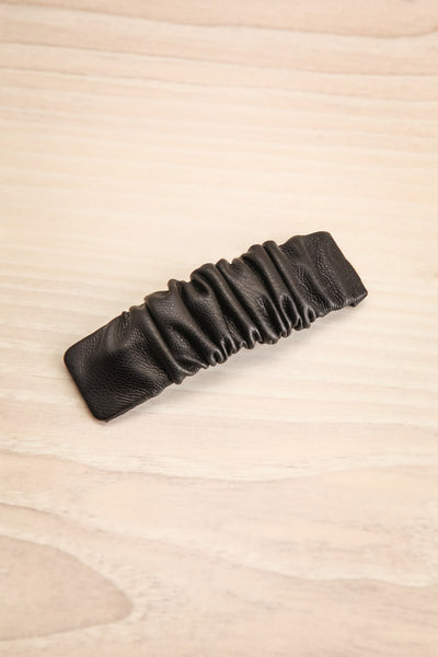 Calivigny Faux-Leather Hair Clip Set | La petite garçonne black