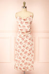Calliope Ivory Cowl Neck Floral Midi Dress | Boutique 1861 front view