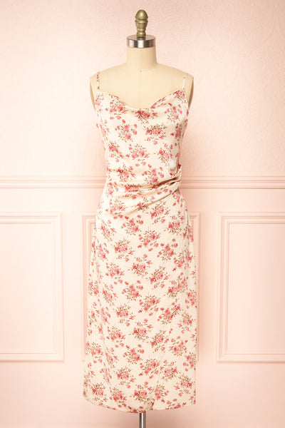 Violaine Peach Convertible Maxi Dress