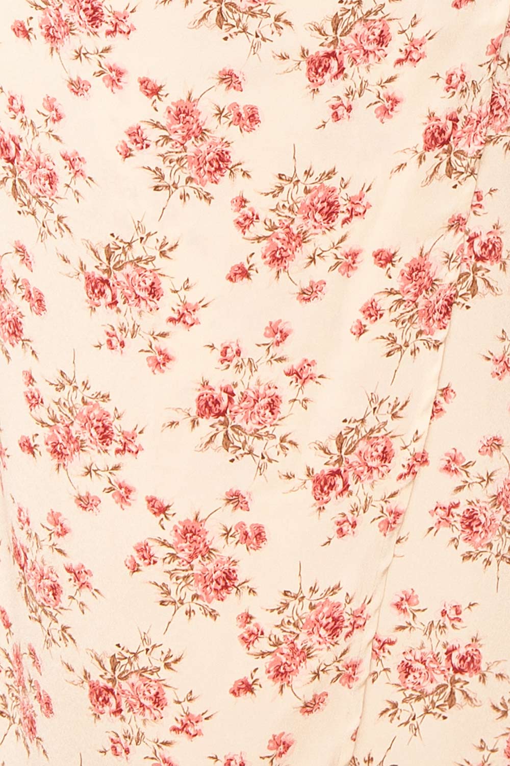 Calliope Ivory Cowl Neck Floral Midi Dress | Boutique 1861 fabric 