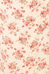 Calliope Ivory Cowl Neck Floral Midi Dress | Boutique 1861 fabric