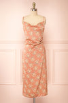 Calliope Pink Cowl Neck Floral Midi Dress | Boutique 1861 front view