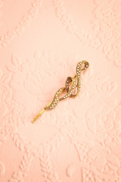Camaratus Antique Gold Pearled Hair Clip | Boudoir 1861 1