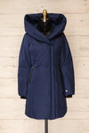Camelia Navy Quilted Soia&Kyo Parka with Hood | La Petite Garçonne front view