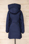 Camelia Navy Quilted Soia&Kyo Parka with Hood | La Petite Garçonne back view