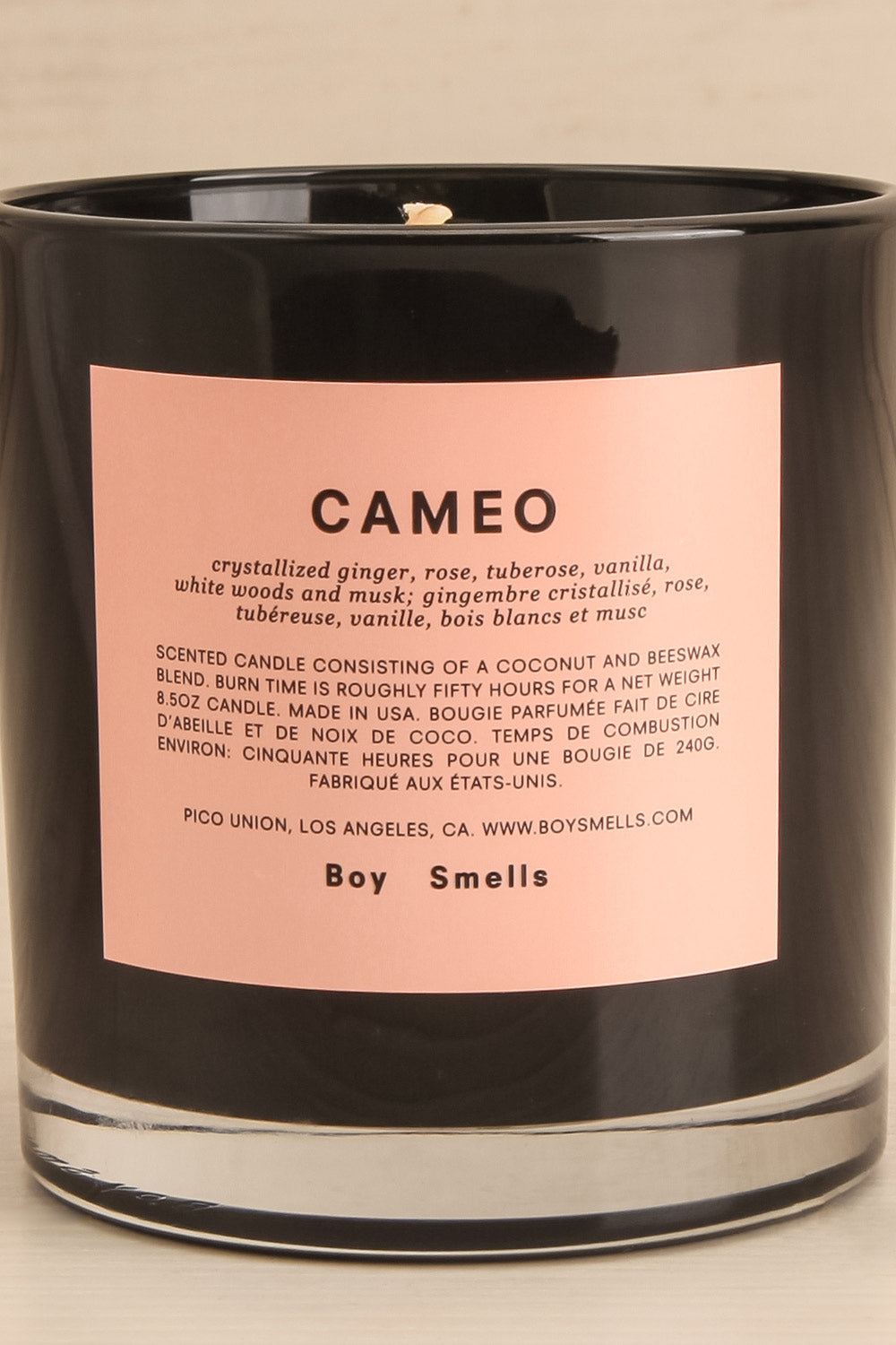 Cameo Candle | Maison garçonne close-up