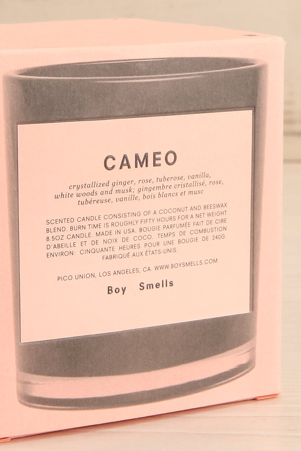 Cameo Candle | Maison garçonne box close-up