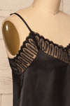 Camerino Black Silky & Lace Camisole | La Petite Garçonne side close-up