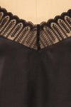 Camerino Black Silky & Lace Camisole | La Petite Garçonne fabric detail