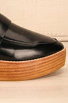Camerota Wood Black Slip-On Platform Shoe side front close-up | La Petite Garçonne Chpt. 2