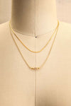 Camilia Sukh Golden Double Chain Pendant Necklace on mannequin | Boutique 1861