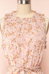 Campanna Floral Midi Dress w/ Ruffles | Boutique 1861 front close up