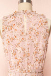 Campanna Floral Midi Dress w/ Ruffles | Boutique 1861 back close up