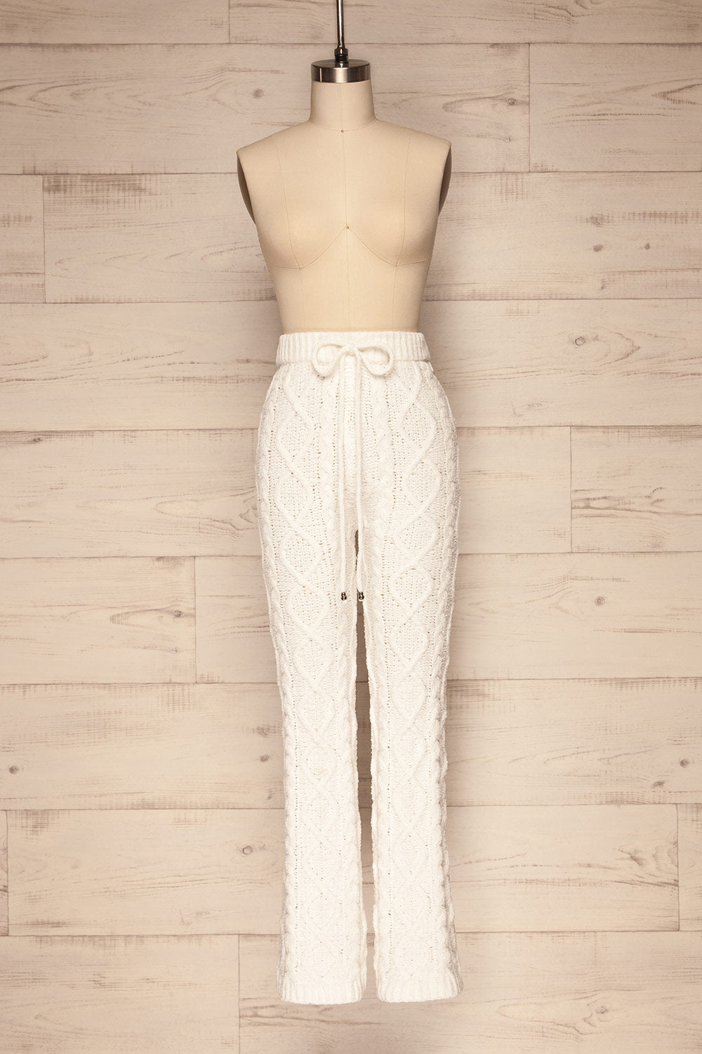 Canaan White Lounge Pants | Pantalon | La Petite Garçonne front view 