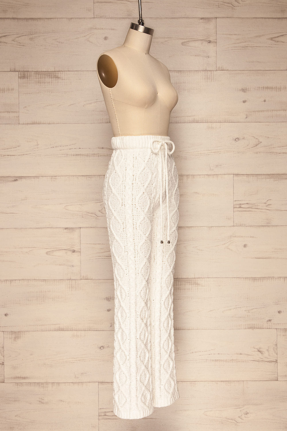 Canaan White Lounge Pants | Pantalon | La Petite Garçonne side view 