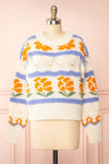 Canaries Colourful Round Neck Knit Sweater | Boutique 1861 front view