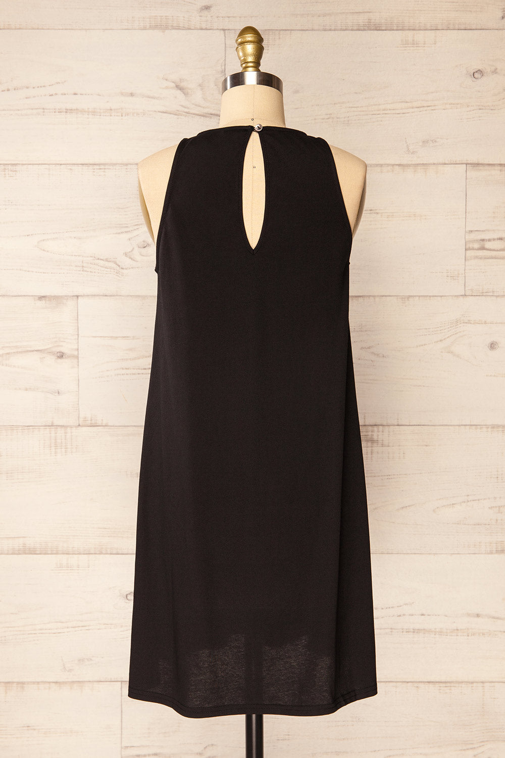 Canchimalero Black Loose Short Dress | La petite garçonne back view