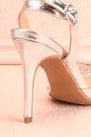 Candice Silver High Heels | Talons Hauts | Boutique 1861 back close-up