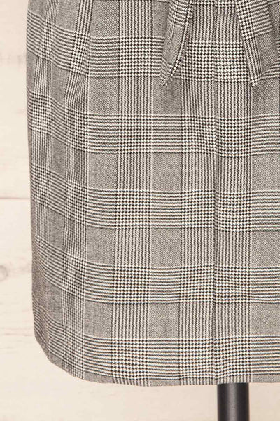Cantagallo Grey Belted High-Waisted Plaid Skirt | La petite garçonne   bottom