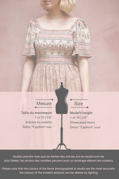 Caphira Patterned Short Sleeve Maxi Dress | Boutique 1861 fiche