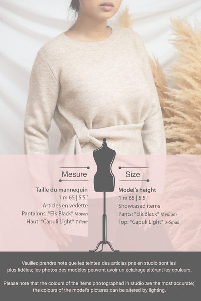 Capuli Light Beige Knitted Sweater | La petite garçonne size