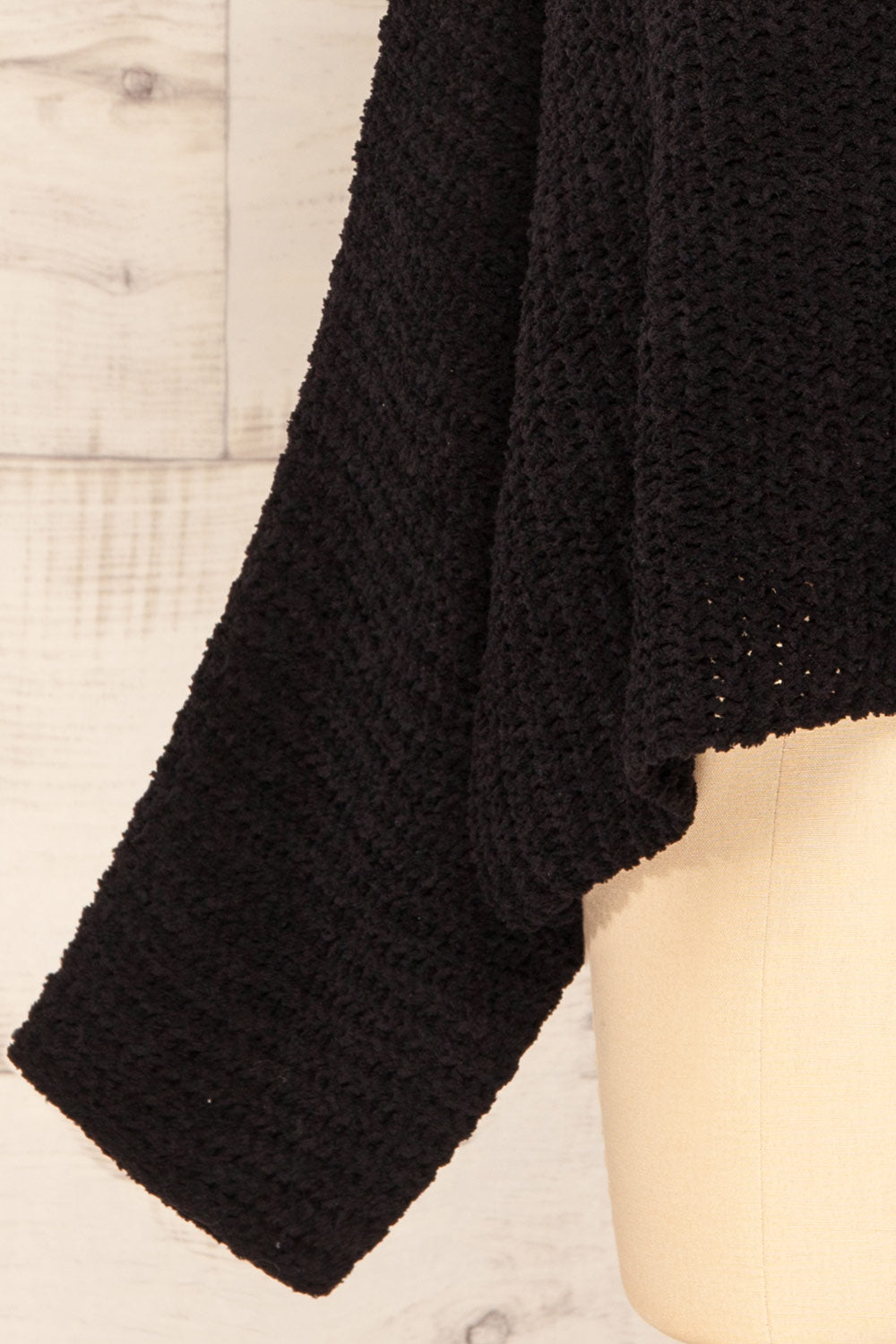 Capzhua Black Oversized Knit Cardigan | La petite garçonne bottom 