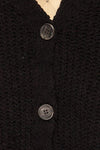 Capzhua Black Oversized Knit Cardigan | La petite garçonne fabric