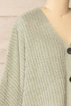 Capzhua Sage Oversized Knit Cardigan | La petite garçonne side close-up