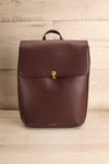 Caraganier Brown Vegan Leather Backpack | La petite garçonne front view