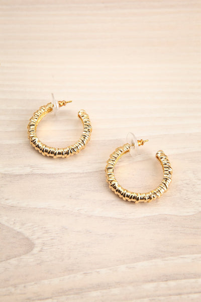 Caraquez Gold Hoop Earrings | La petite garçonne