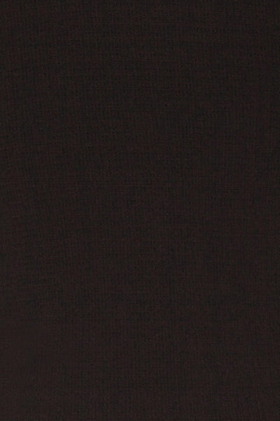 Cardiff Black V-Neck Knotted Top | La Petite Garçonne fabric detail