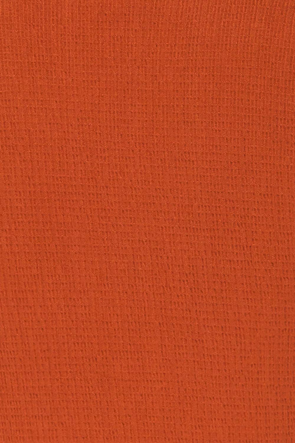 Cardiff Rust Orange V-Neck Knotted Top | La Petite Garçonne fabric detail 