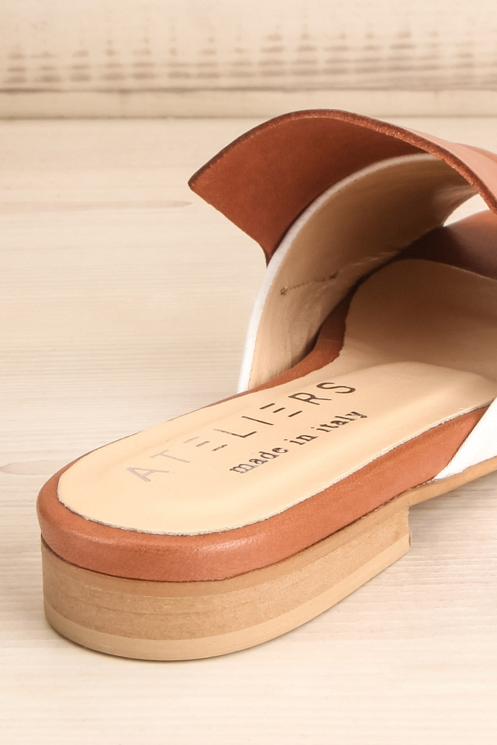 Cardinet White & Tan Slip-On Sandals | La Petite Garçonne Chpt. 2 10