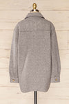Cargal Grey Wool Jacket w/ Long Sleeves | La petite garçonne back view