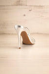 Cariaco Silver Stiletto Heel Sandals | La petite garçonne back view