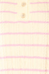 Cariamanga Cream Stripped Knit Top | La petite garçonne fabric