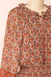 Carlota Paisley Long Sleeve Short Dress | Boutique 1861 side close-up