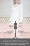 Carmelina White Silky Long Sleeve Maxi Bridal Dress | Boudoir 1861 model infos