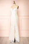 Carolhyn Strapless Ivory Lace Mermaid Bridal Dress | Boudoir 1861 side view
