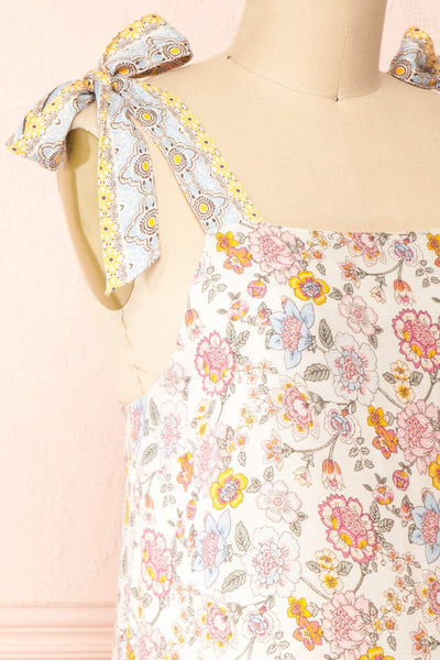 Caroline Short Dress w/ Adjustable Straps | Boutique 1861 side close-up