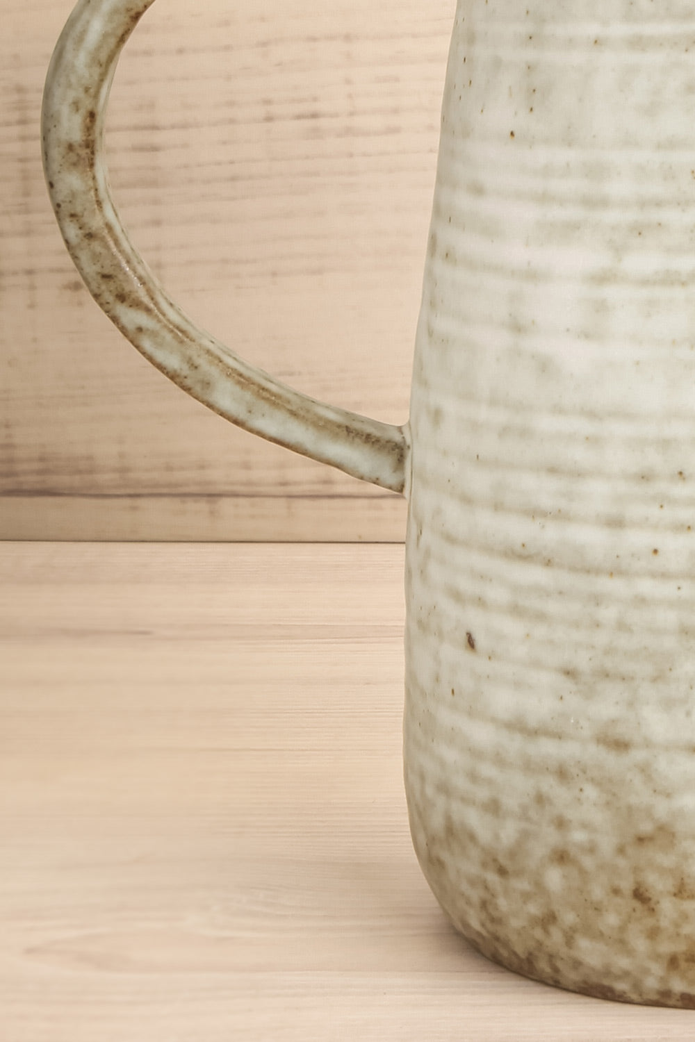 Carrare Grey Ceramic Pitcher handle close-up | La Petite Garçonne Chpt. 2