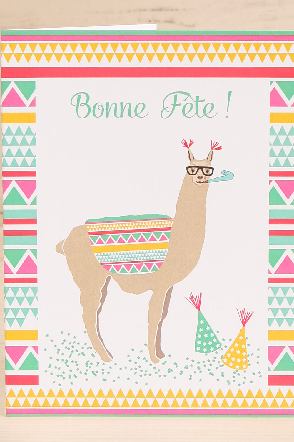 Lama Happy Birthday Card | Maison Garçonne close-up