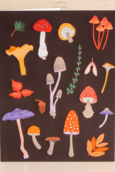 Mushrooms Greeting Card | Maison Garçonne close-up