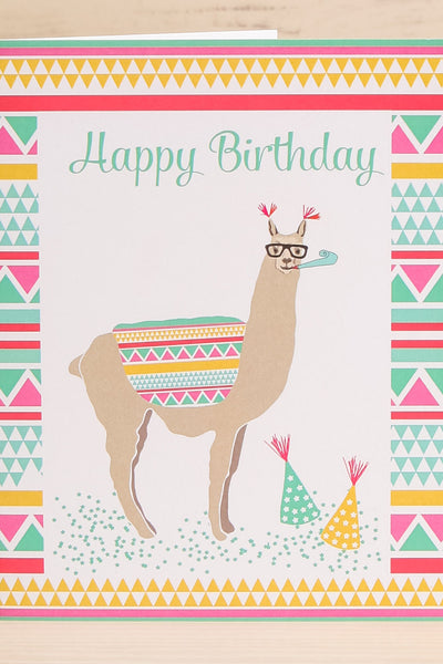 Lama Happy Birthday Card | Maison Garçonne  close-up